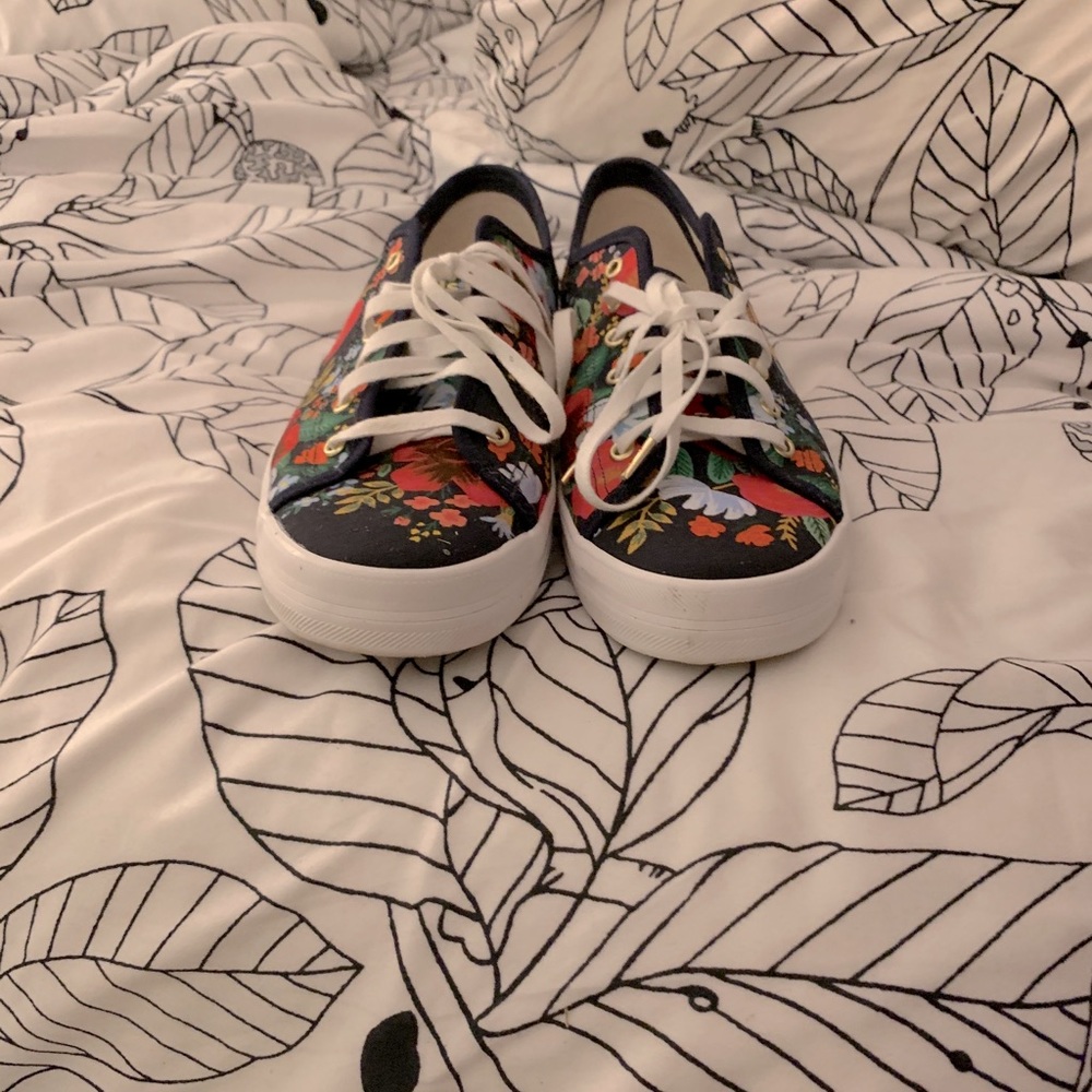 Sz 11 Floral Tennis Shoes (Keds x Rifle Paper Co)